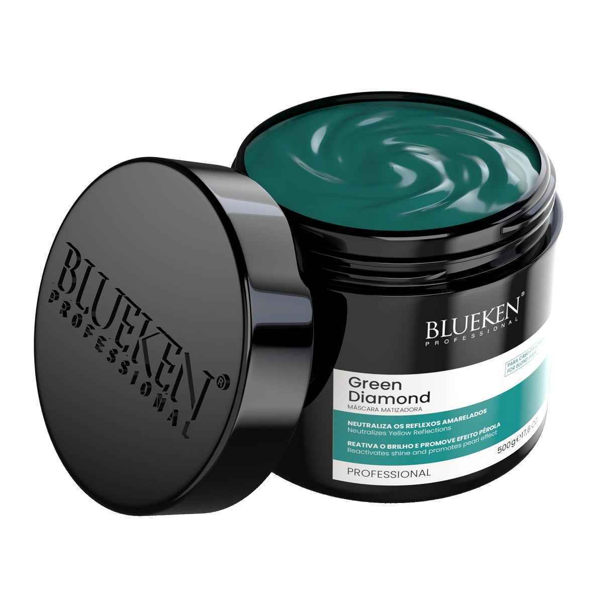 معرفی و مشخصات ماسک تونر و رنگساژ گرین دایموند بلوکن اصل وزن 500 گرم - تولید کشور برزیل