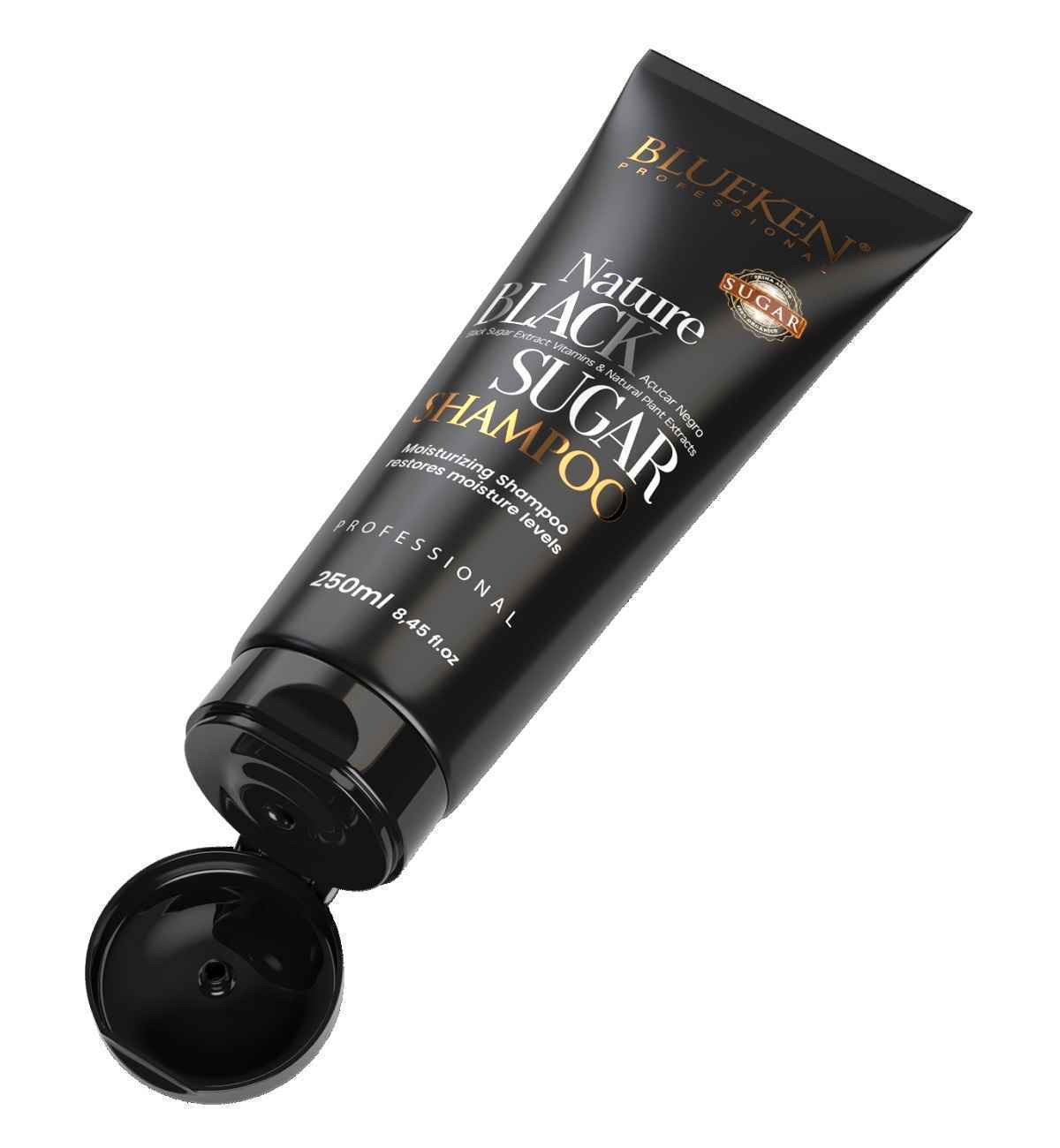 شامپو بلوکن BLUEKEN مدل بلک شوگر BLACK SUGAR حجم 250ml | تثبیت و احیا کننده کراتین و رنگ مو