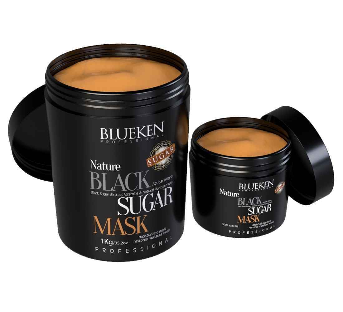 ماسک موی احیا کننده و آبرسان مو بلوکن BLUEKEN مدل بلک شوگر BLACK SUGAR حجم 300ml